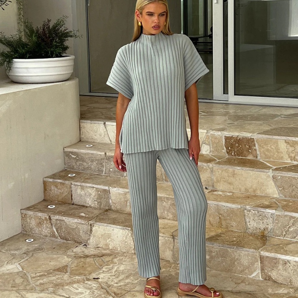 SABO Celine Ribbed 100% Cotton Pants - Picture 2 of 9
